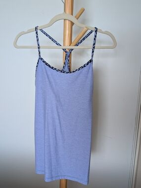 lululemon athletica Lavender Tank with Black Leopard Trim